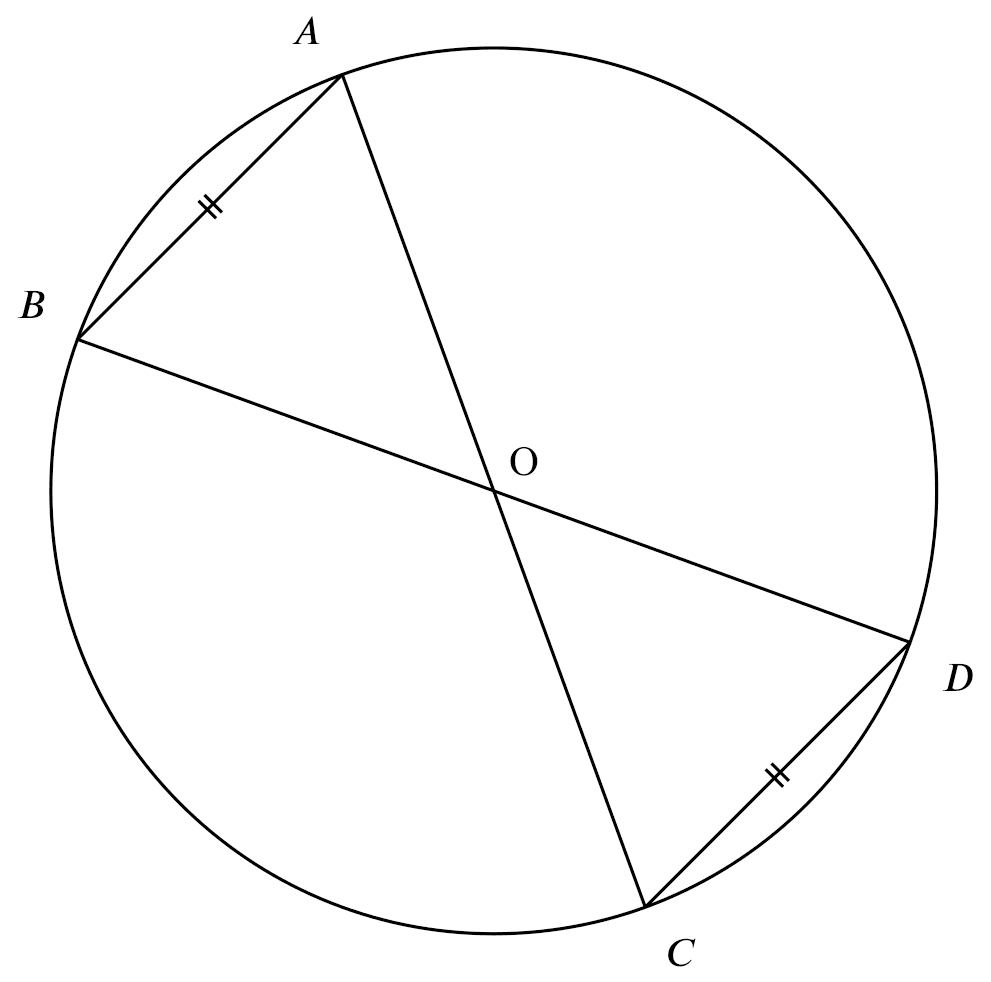 equal chords, equal $\angle$s