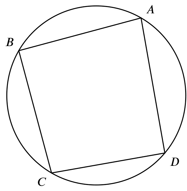 opp. $\angle$s, cyclic quad.